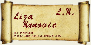 Liza Manović vizit kartica